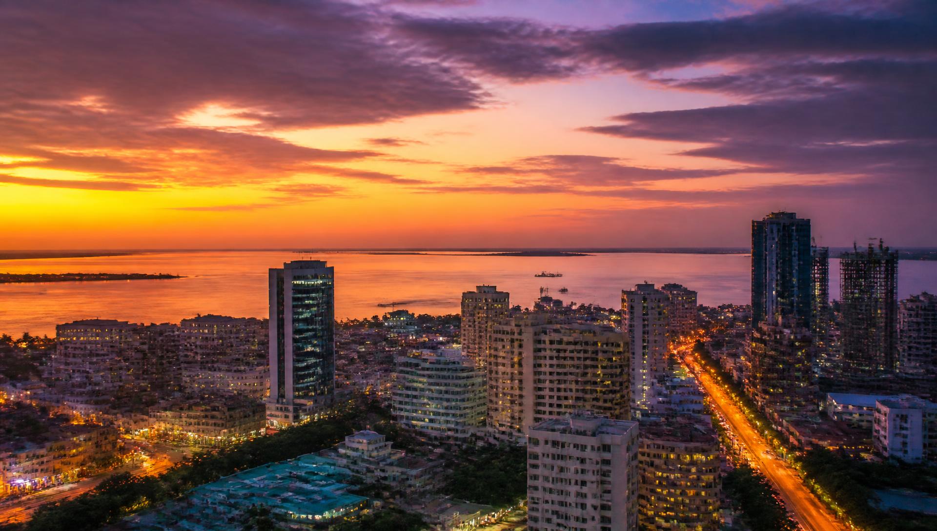 Dar es Salaam cityscape at dusk